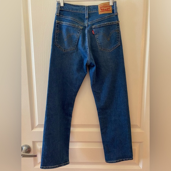 LEVI'S Wedgie High Rise Straight Leg Distressed Jeans - 25 - Picture 2 of 11